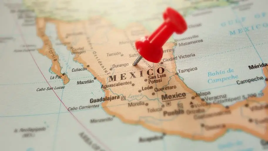 Mexico kart med pin
