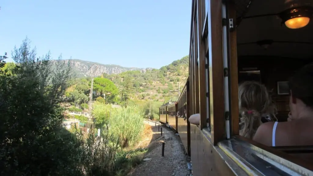 Palma de Mallorca til Soller - utsikten fra toget