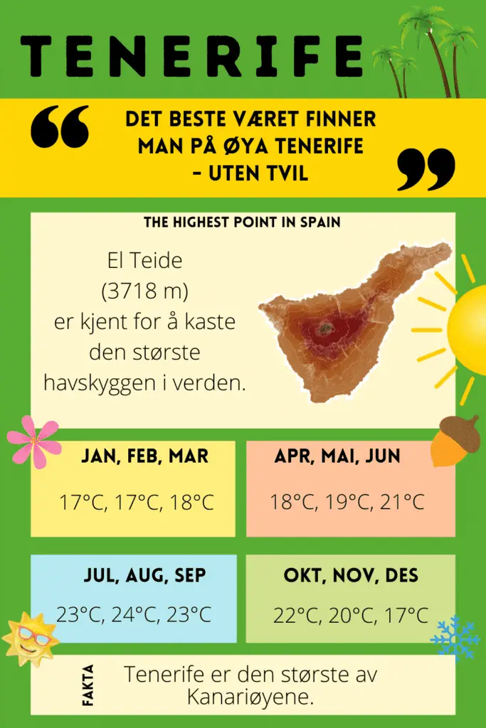 Temperatur Tenerife - Infografikk